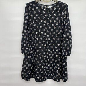 Old Navy Black Floral Print‎ Mini Sheath Dress Whimsigoth Size Small